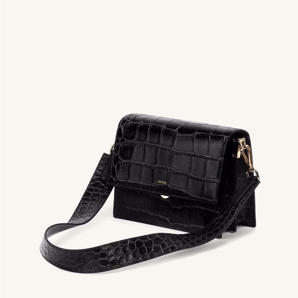 JW PEI black crocodile cross body bag